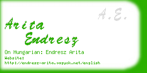 arita endresz business card